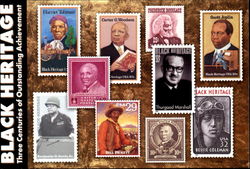 Black Heritage Stamp Postcards