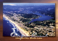 Aerial View Of Beautiful Lincoln City Oregon