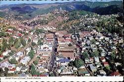 Aerial View Of Lead South Dakota Postcard Postcard