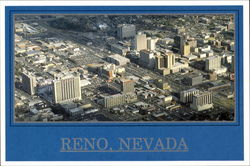 Aerial Of Downtown Reno, NV Postcard Postcard