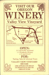 Valley View Vineyard, 1000 Applegate Road Postcard