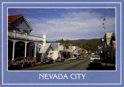 Broad Street Nevada City, CA Postcard Postcard