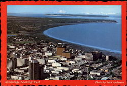 Anchorage Looking West Alaska Postcard Postcard