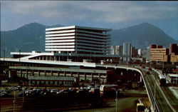 Kowloon ? Canton Railway Terminal With The Grand View Postcard