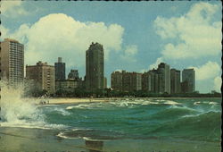 Waves And Surf At Oak Street Beach Postcard