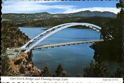 Cart Creek Bridge And Flaming Gorge Lake Postcard