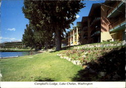 Campbell's Lodge, Lake Chelan Washington Postcard Postcard