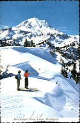 Snow-Capped Mount Rainier Washington Postcard Postcard