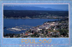 Liberty Bay And Olympic Mountains Poulsbo, WA Postcard Postcard