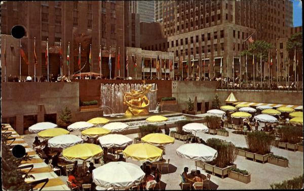 Plaza Of Rockefeller Center New York City