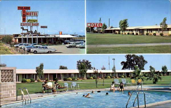 Tulare Inn Motel Perry's Coffee Shop, Freeway 99 at Paige Ave California