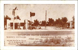 Stop In Auto Court, On Highway 66 West Postcard