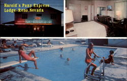 Harold's Pony Express Lodge, U.S. 40 East at the ?Y? Postcard