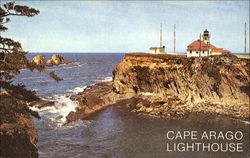 Cape Arago Lighthouse, Oregon Coast Scenic, OR Postcard Postcard