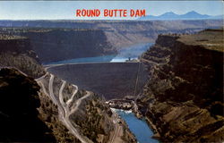 Round Butte Dam Postcard