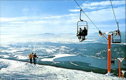 Winter Skiing Activity On The Big Mountain Postcard