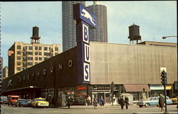 The Greyhound Bus Depot Postcard