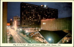 May-D . & F. Store And Denver-Hilton Hotel, Sixteenth Street Colorado Postcard Postcard