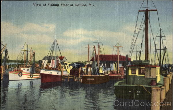 View Of Fishing Fleet Galilee Rhode Island