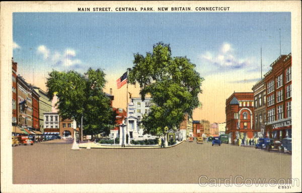 Main Street, Central Park New Britain Connecticut