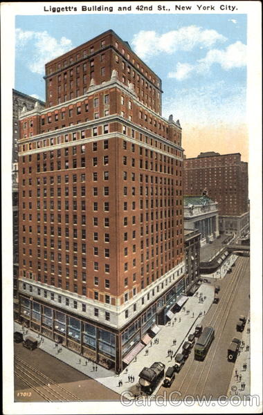 Liggett's Building And 42Nd St New York City