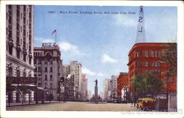 Main Street Looking South Salt Lake City Utah