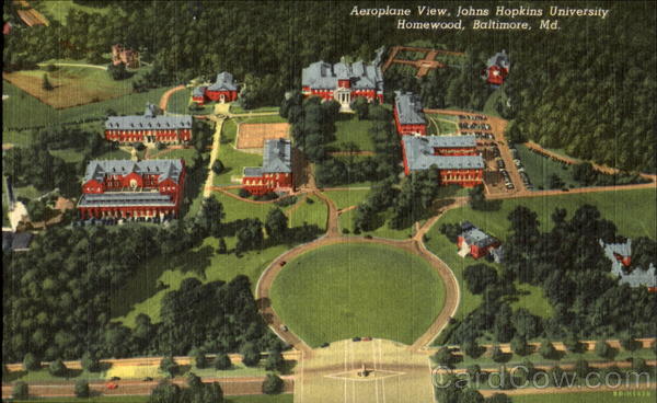 Aeroplane View Johns Hopkins University, Homewood Baltimore Maryland