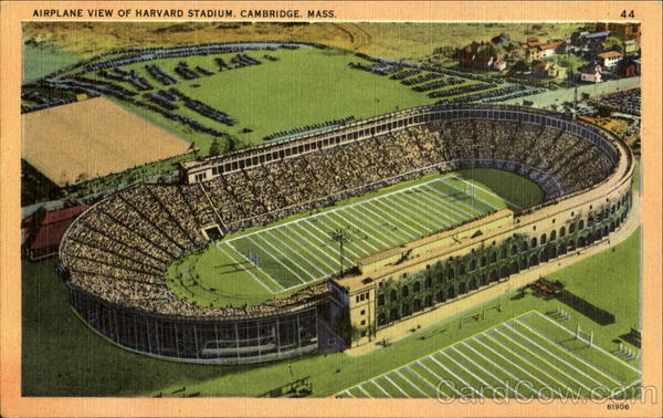 Airplane View Of Harvard Stadium Cambridge Massachusetts