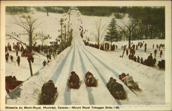 Mount Royal Toboggan Slide Montreal PQ Canada Quebec