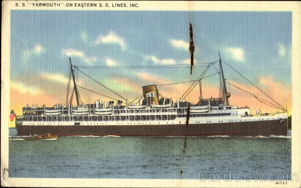 S. S. Yarmouth On Eastern S. S. Lines Inc. Boats, Ships