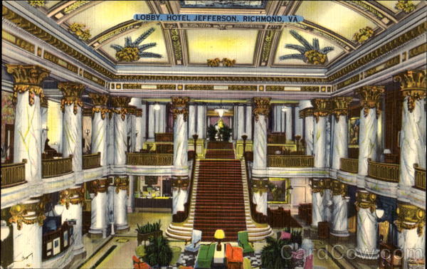Jefferson Hotel Main Lobby Richmond Virginia