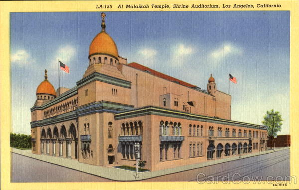 Al Malaikah Temple, Shrine Auditorium Los Angeles California