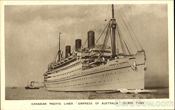 Canadian Pacific Liner Empress Of Australia Boats, Ships