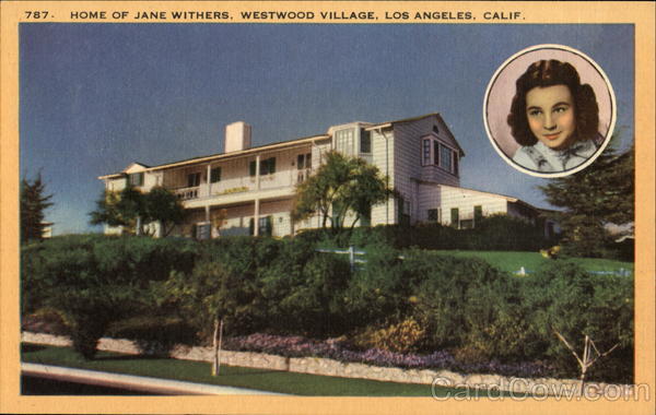 Home Of Jane Withers, Westwood Village Los Angeles California