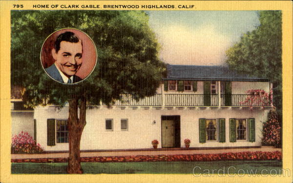 Home Of Clark Gable, Brentwood Highlands Los Angeles California