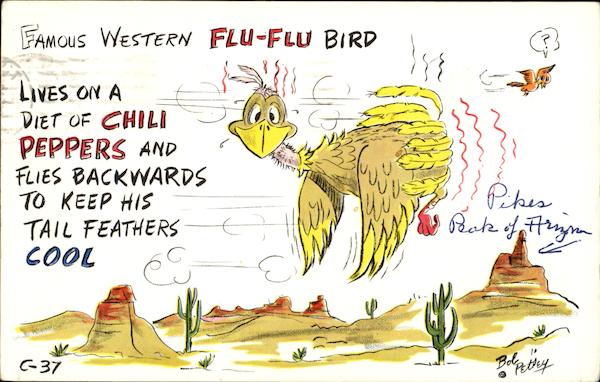 Famous Western Flu-Flu Bird Comic, Funny