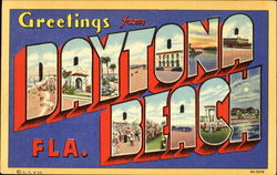 Greetings From Daytona Beach Postcard