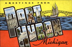 Greetings From Port Huron Michigan Postcard Postcard