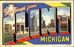Greetings From Flint Michigan Postcard Postcard