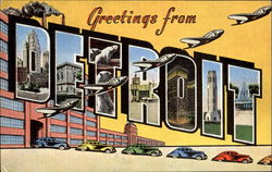 Greetings From Detroit Michigan Postcard Postcard