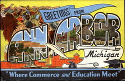 Greetings From Ann Arbor Postcard