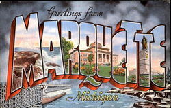 Greetings From Marquette Postcard