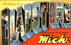 Greetings From Gladstone Michigan Postcard Postcard