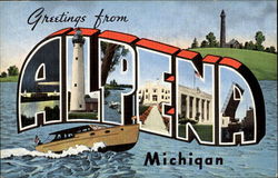 Greetings From Alpena Michigan Postcard Postcard