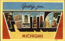 Greetings From Pontiac Postcard