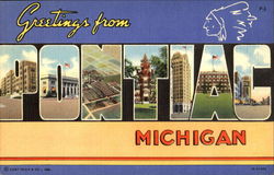 Greetings From Pontiac Postcard