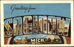 Greetings From Saginaw Postcard