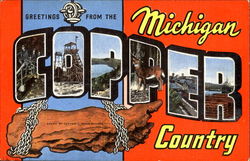Greetings From Michigan Co Copper City, MI Postcard Postcard