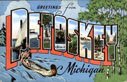 Greetings From Petoskey Postcard