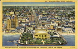 A Portion Of Long Beach California Postcard Postcard